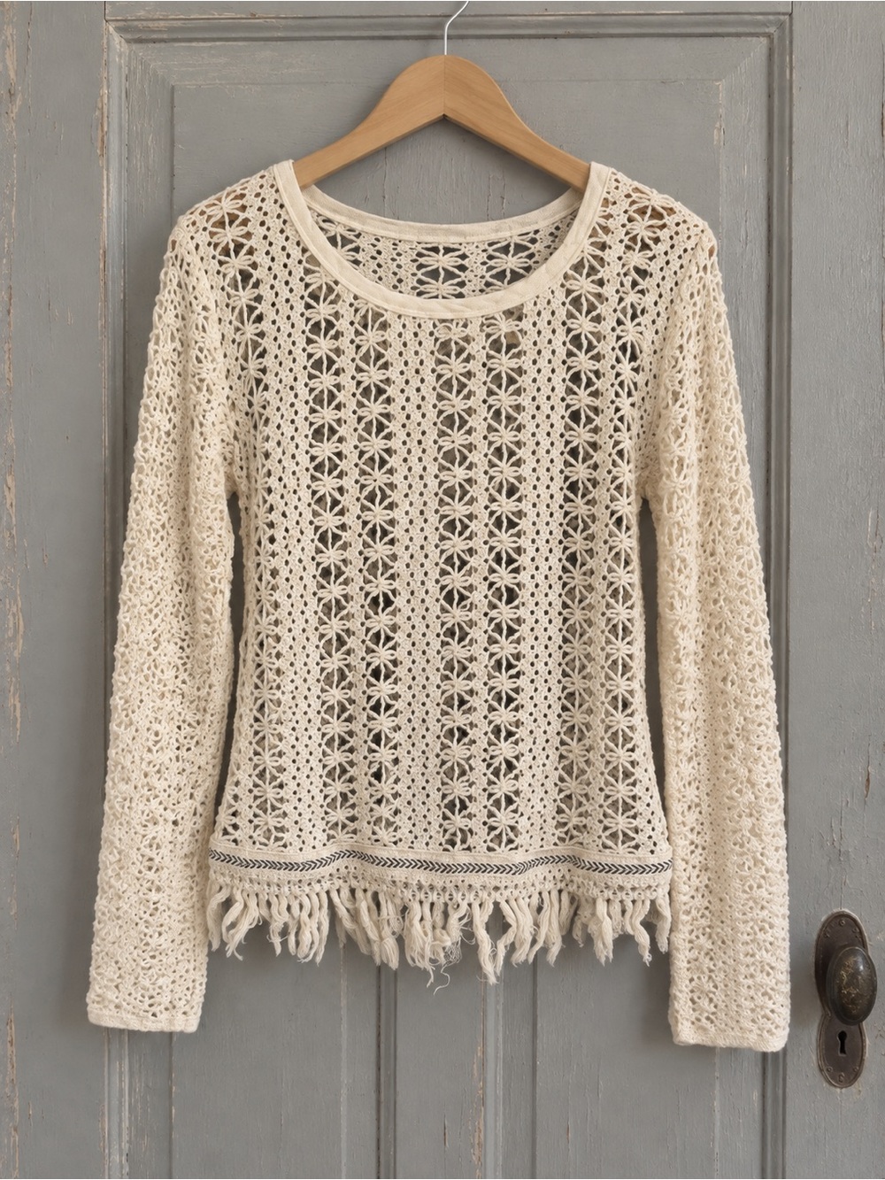 Mystree Ivory Crochet Top